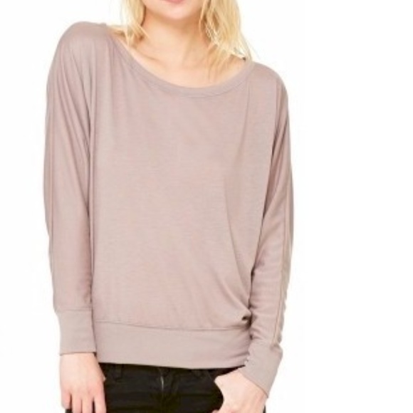 Bella Canvas Tops - Boatneck Tan Viscose Top Size Large by Bella NWT